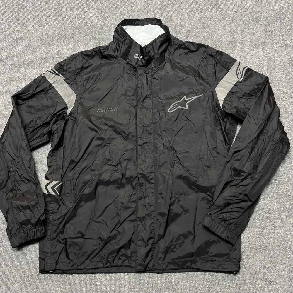 Alpinestars Quick Seal Out Jacket Mens Small Black Waterproof Motorcycle Rain